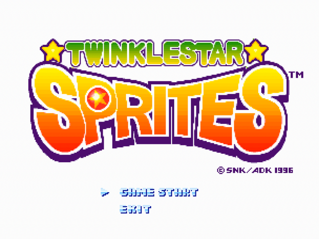 Twinkle Star Sprites title screen for Neo Geo CD